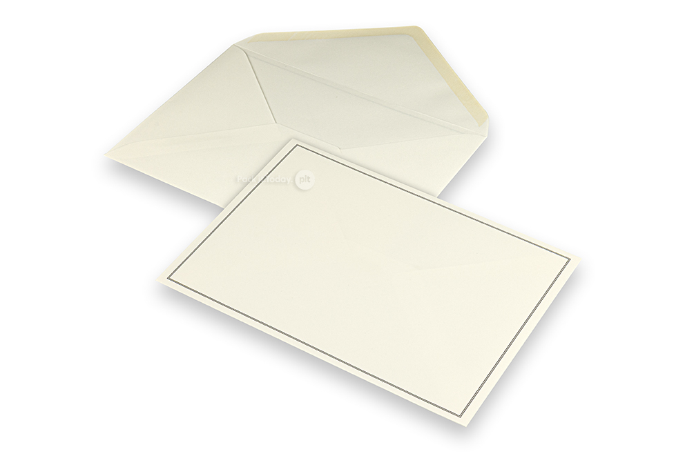 Briefumschläge für Trauerkarten - Creme + Doppelkante, 156 x 220 mm